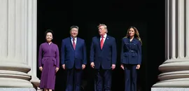 Xi Achève Sa Visite à Washington sur une Image D'Entente avec Trump
