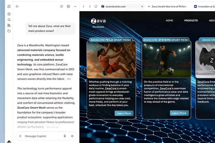 Copilot Artık İnternet Sitelerini Kendi İçinde Açacak