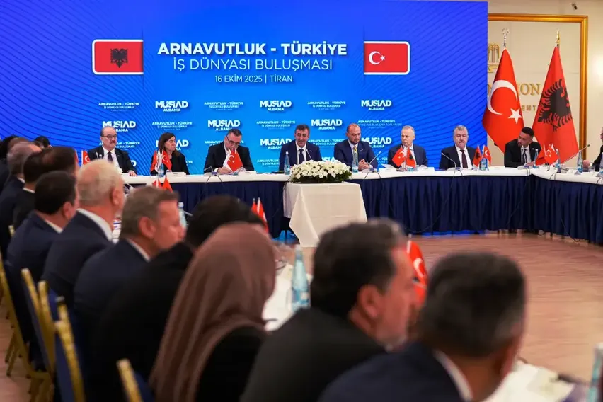 Cumhurbaşkanı Yardımcısı Yılmaz, Arnavutluk'taki İş Dünyası Buluşması'nda konuştu: Cumhurbaşkanı Yardımcısı Yılmaz, Arnavutluk'taki İş Dünyası Buluşması'nda konuştu: