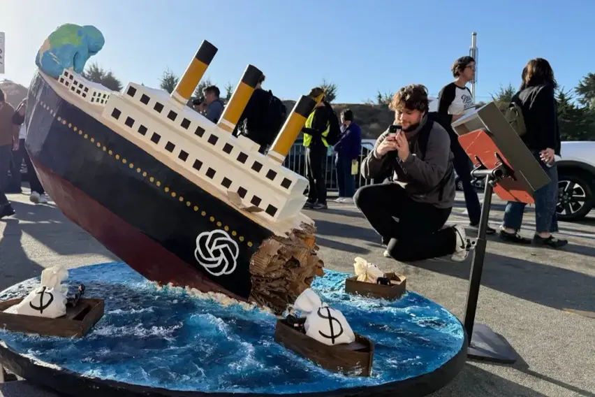 Openaı'ye Titanic Temalı Protesto: Sanatçılar Yapay Zekâ Dünyasını Hedef Aldı