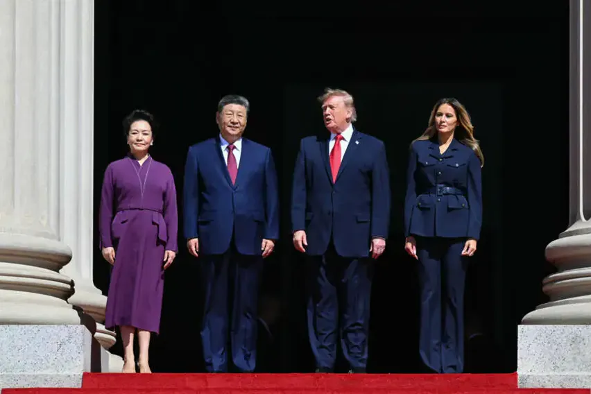 Xi Achève Sa Visite à Washington sur une Image D'Entente avec Trump