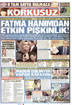 KORKUSUZ 30 Eylül 2026 gazete manşeti