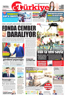 TÜRKİYE GAZETESİ 1 Ekim 2026 gazete manşeti