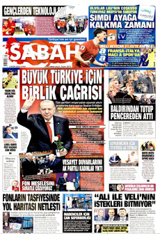 SABAH 2 Ekim 2026 gazete manşeti