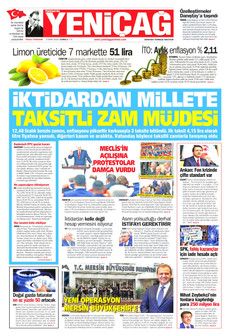 YENİÇAĞ 2 Ekim 2026 gazete manşeti