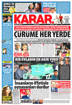 KARAR 3 Ekim 2026 gazete manşeti