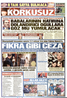KORKUSUZ 3 Ekim 2026 gazete manşeti
