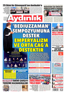 AYDINLIK GAZETESİ 4 Ekim 2026 gazete manşeti