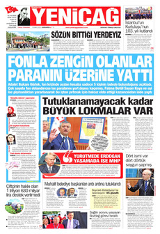 YENİÇAĞ 7 Ekim 2026 gazete manşeti